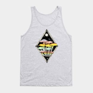 Rainbow Mushrooms || Psychedelic Illustration by Chrysta Kay Tank Top